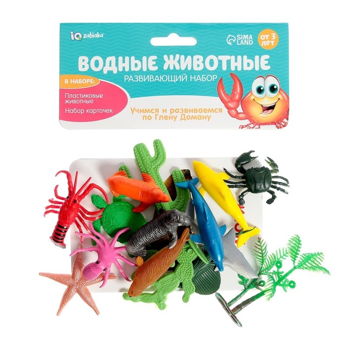 Развивающий набор с карточками «Водные животные», по методике Домана Развивающий набор с карточками «Водные животные», по методике Домана