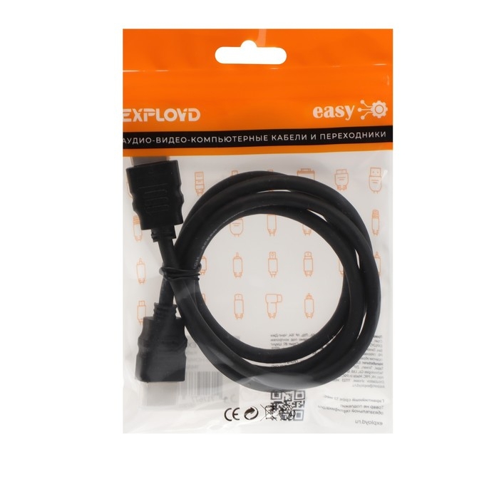 Кабель видео Exployd EX-K-1407, HDMI(m)-HDMI(m), вер 1.4, 1 м, черный Кабель видео Exployd EX-K-1407, HDMI(m)-HDMI(m), вер 1.4, 1 м, черный