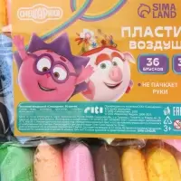 Пластилин воздушный &laquo;Смешарики&raquo;, 36 цветов