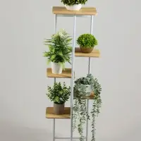 Подставка для цветов Greengo, 6 полок, 36&times;23&times;106 см, напольная, каркас металл, полки МДФ, белая
