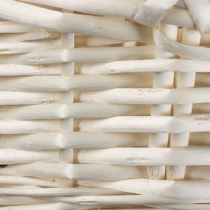 Набор корзин плетёных, ива, 3 шт., овальные, белые, большие Набор корзин плетёных, ива, 3 шт., овальные, белые, большие