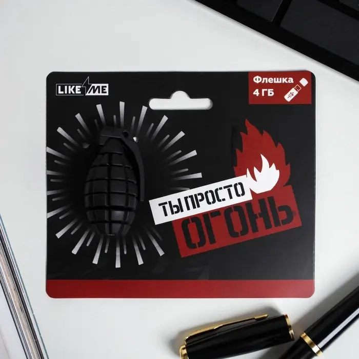 Флешка USB на открытке &laquo;Граната&raquo;, 4 ГБ