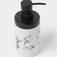 Аксессуары для ванной &laquo;Мраморный металл&raquo;, 4 предмета, мыльница, дозатор 400 мл, 2 стакана, белые