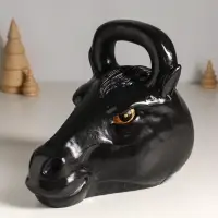 Копилка для денег &laquo;Гиря конь&raquo;, гипс, 20.5&times;25 см, чёрный