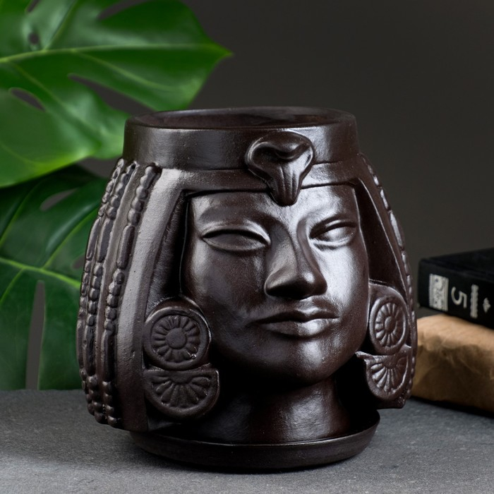 Горшок - органайзер Горшок - органайзер "Клеопатра" черный, 1,6 л/ 16х17х15см