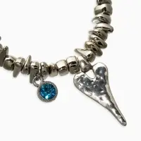 Браслет "Стиляшка" крошка, цвет голубой в серебре