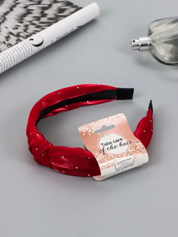 Ободок для волос &laquo;Джун&raquo;, 2.5 см, красный