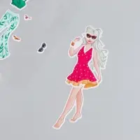 Наклейка «Одень куклу. Летний», для скрапбукинга, творчества, пластик, 15×20 см