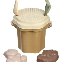 Песочный набор № 174 "Зефир", ведро-цветок 0,3 л, сито, грабли, совок, 2 формочки 01874