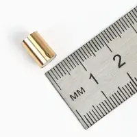 Замок-концевик магнитный, L=20 мм, d (внутренний)=7 мм, (набор 3 шт.), цвет золото