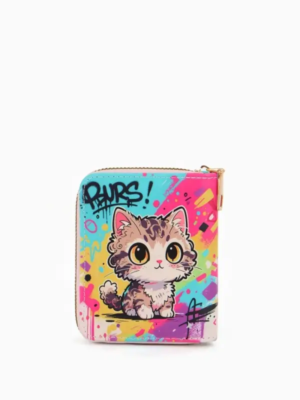 Кошелёк на молнии &laquo;Выбражулька&raquo;, 8.5&times;2.5&times;10.5 см, с принтом, разноцветный