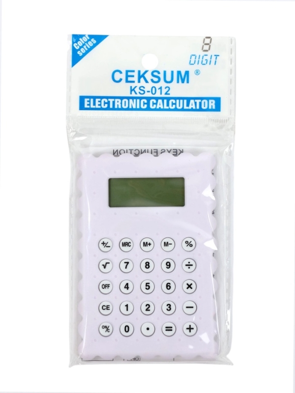 Калькулятор настольный 08-разрядный KS-012, белый