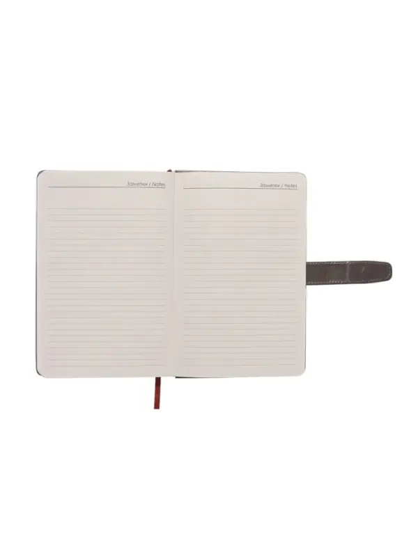 Ежедневник недатированный формат А5, с хлястиком, 128л, линия, пвх, Серый