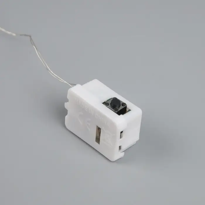 Набор гирлянд &laquo;Нить&raquo; 1 м роса, IP20, серебристая нить, 10 LED, свечение тёплое белое, 3 режима, батарейки AG13&times;3 (в комплекте), 5 шт.