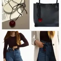 Чокер/кулон на шнурке &laquo;Сердечко&raquo;, кожа, трансформер, бордовый, 150 см