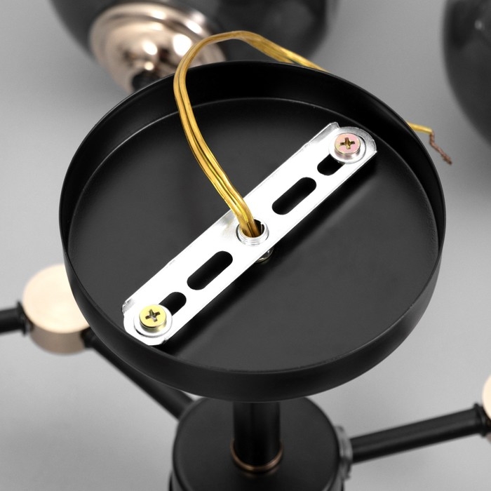 Люстра Люстра "Молекула" 6хЕ27 40Вт черно-золотой 75х75х36 см