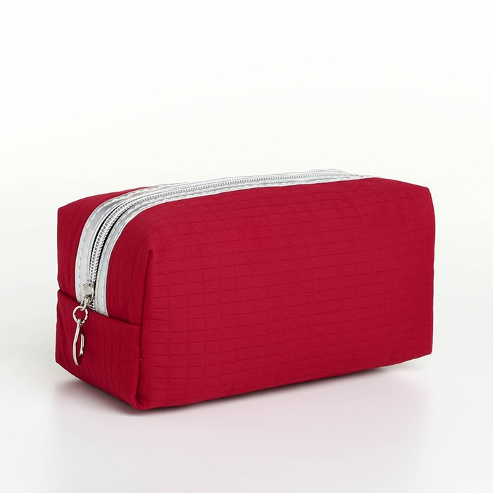 Косметичка на молнии, цвет красный Косметичка на молнии, цвет красный