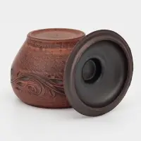 Горшок для жаркого &laquo;Вьюнок&raquo;, 700 мл, 13&times;13 см, красная глина