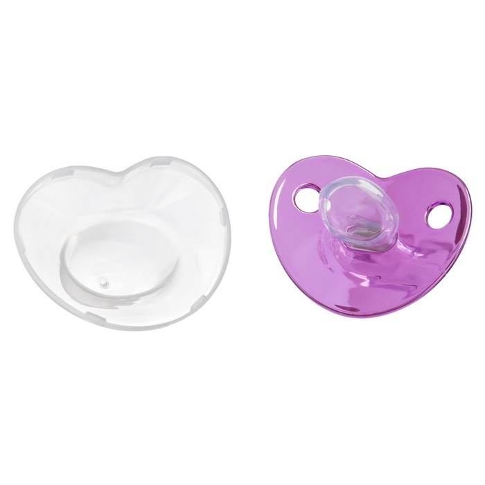 Соска - пустышка силиконовая ортодонтическая «BABY», от 12 мес., с колпачком, цвет розовый/серебро, стразы Соска - пустышка силиконовая ортодонтическая «BABY», от 12 мес., с колпачком, цвет розовый/серебро, стразы