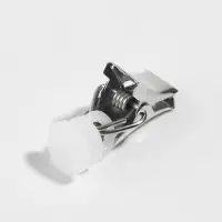 Зажим для штор для потолочного карниза, d=10&times;30 мм, 20 шт., цвет серебряный/белый