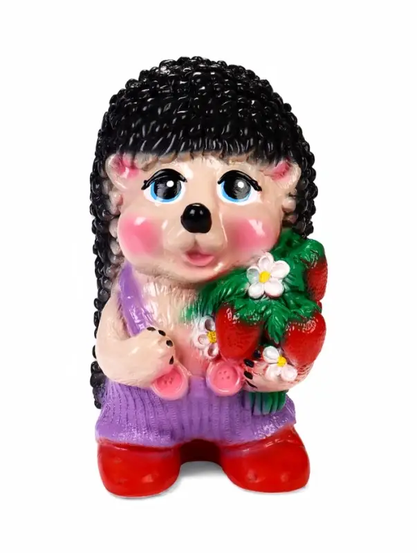 Садовая фигура из гипса &laquo;Ёж Семён с клубничкой&raquo;, 17&times;17&times;35 см