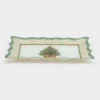 Блюдо прямоугольное "Рождественская ель" 29,5х19,5 см