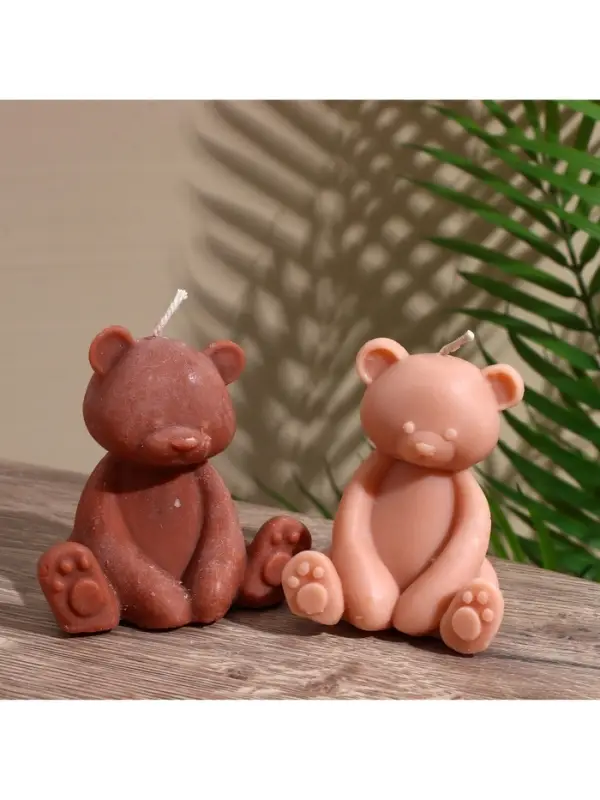 Свеча "Плюшевый Мишка" 6х6х9 см, соевый воск МИКС