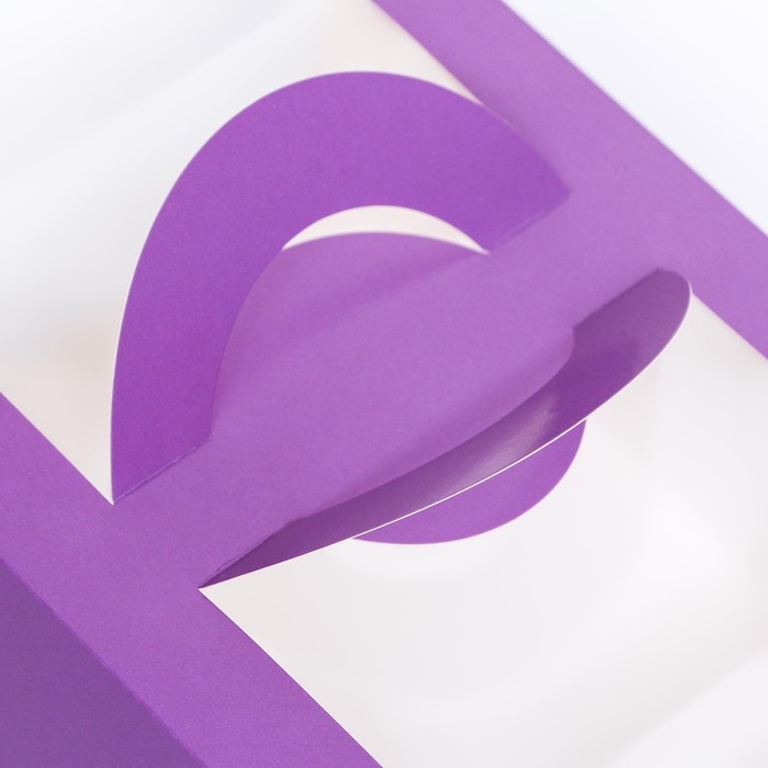 Коробка под бенто-торт с окном, сиреневый, 14 х 14 х 8 см Коробка под бенто-торт с окном, сиреневый, 14 х 14 х 8 см