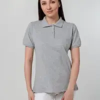 Рубашка поло женская Virma Stretch Lady, серый меланж, размер S