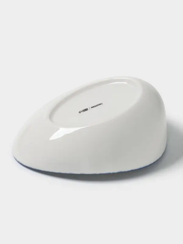 Салатник Magistro Blue Lagoon, 350 мл, 19.2&times;14.9&times;7.9, фарфор, белый