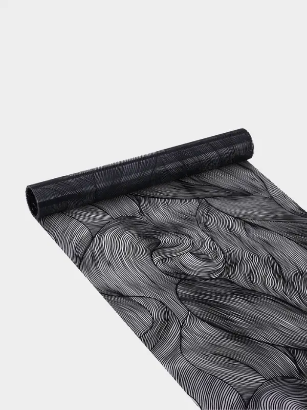 Дорожка на стол Доляна &laquo;Матера&raquo;, 150&times;38 см, чёрная