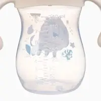 Бутылочка для кормления Крошка Я Baby time collection, широкое горло, от 6 мес., 240 мл, бежевый