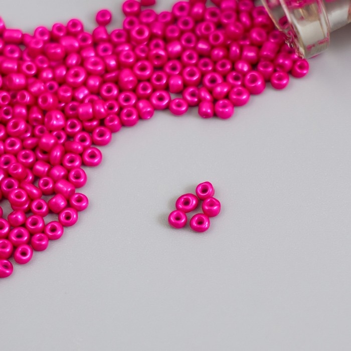 Бисер круглый 12/0 в бутылочке  Бисер круглый 12/0 в бутылочке "Розовая фуксия" 2х20 гр набор 2 шт