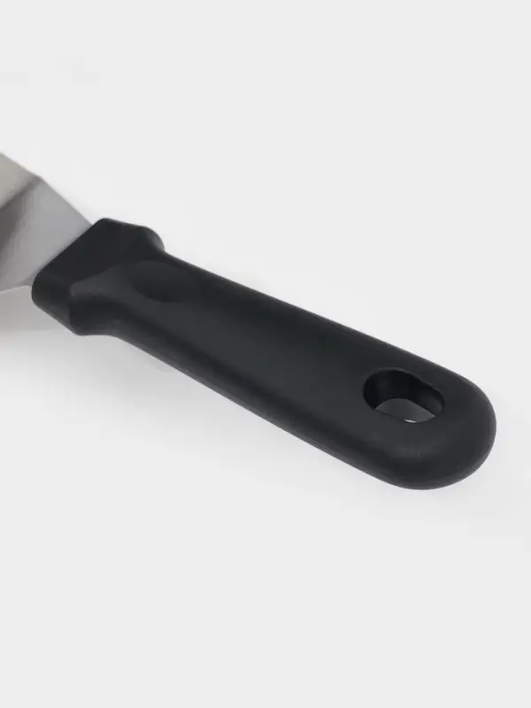 Лопатка перфорированная Доляна, 37&times;7.2 см, нержавеющая сталь, чёрная