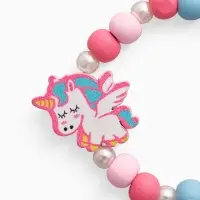 Набор детских украшений Выбражулька &laquo;Единорожки милые&raquo;, 2 предмета: бусы, браслет, розовый
