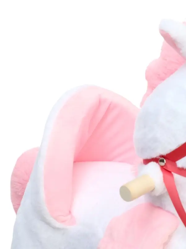 Качалка &laquo;Единорог&raquo;, со спинкой, белая