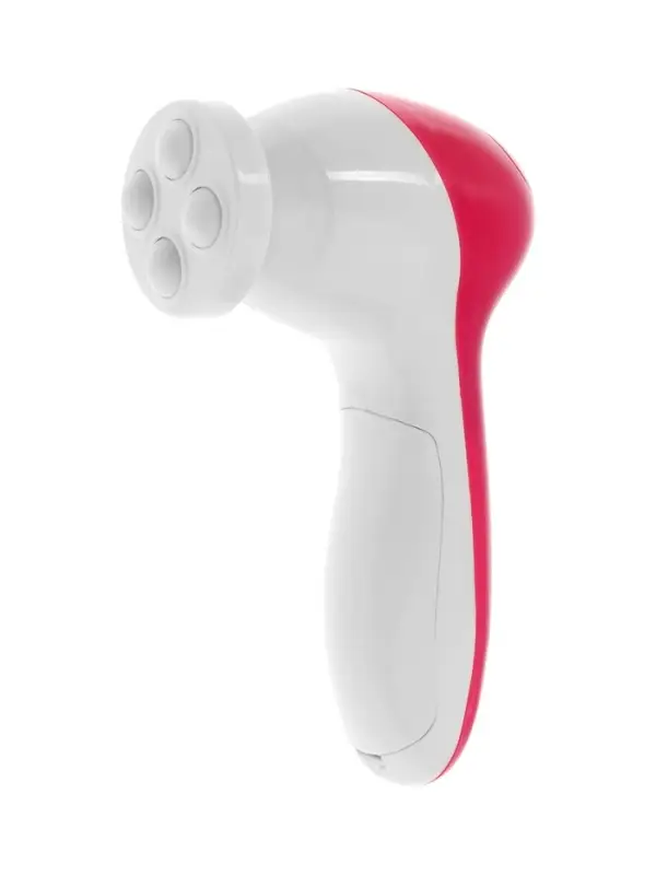 Щётка для массажа и умывания LMZ-039, 5 в 1, для лица и тела, электрическая, от батареек 2хAA, розовая