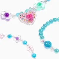 Комплект детский &laquo;Выбражулька. Сердце&raquo;, 4 предмета: клипсы, бусы, кольцо, ободок, МИКС