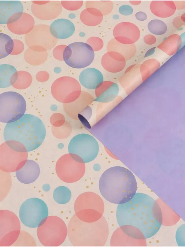 Бумага крафтовая двухсторонняя &laquo;Шары&raquo;, 70 &times; 100 см