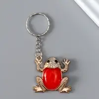 Брелок для ключей на кольце &laquo;Лягушка красочная&raquo;, пластик, 3.2&times;3.7 см, МИКС