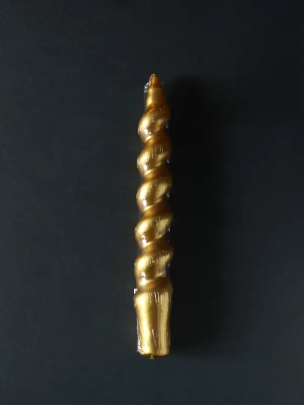 Свеча витая Luxury, 25&times;180 мм, лакированная, золото