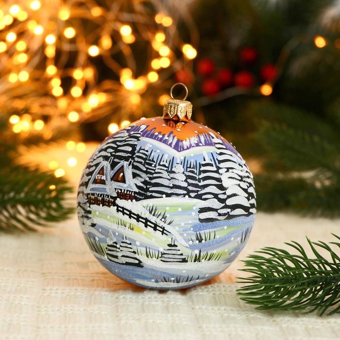 Ёлочный шар d-10 см Ёлочный шар d-10 см "Зима"