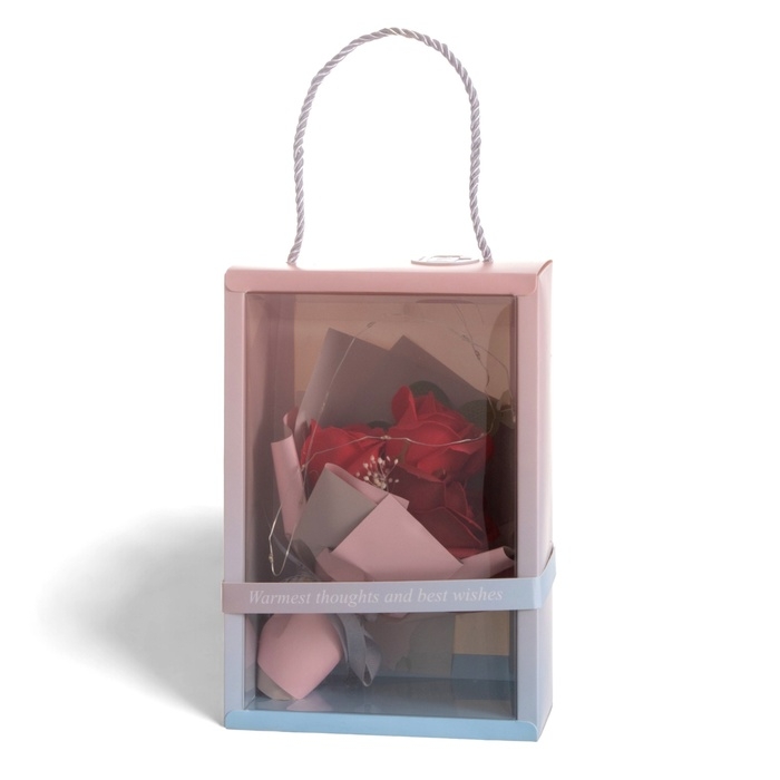 Ночник «Букет роз» красный LED 3хAG10 7.5х15.5х23см