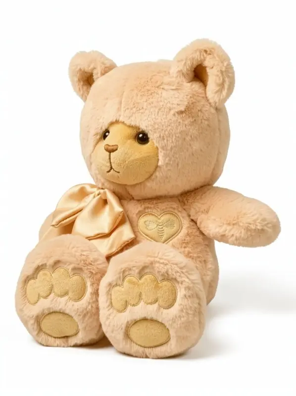 Мягкая игрушка "Медведь Глэм, с бантом", цвет карамельный, 25 см МГлэм/25/54-1