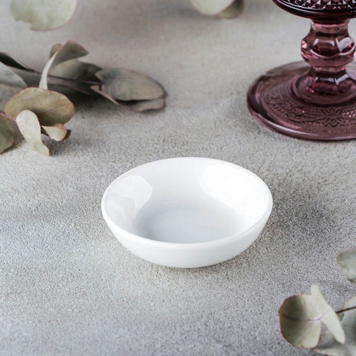 Соусник фарфоровый Wilmax Olivia, d=7,5 см, цвет белый Соусник фарфоровый Wilmax Olivia, d=7,5 см, цвет белый