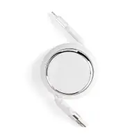 Складной кабель с переходниками pocketCoil, белый
