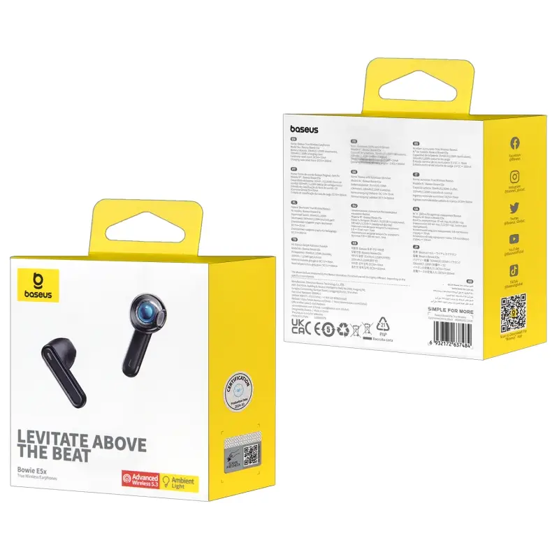 * Наушники Bluetooth Bowie E5X Baseus черные A00060101123-00 * Наушники Bluetooth Bowie E5X Baseus черные A00060101123-00