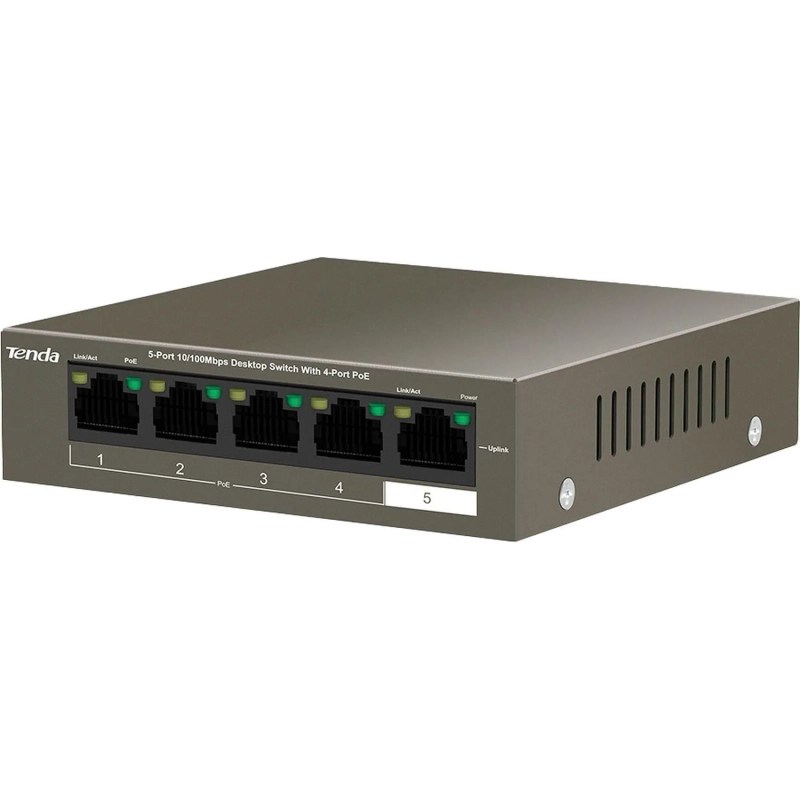 Коммутатор Tenda TEF1105P-4-38W 4 порта PoE+ (35W)