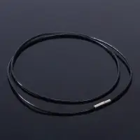 Шнурок кожаный d=1.5 мм, 55 см, чёрный