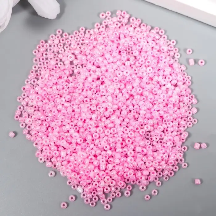 Бисер круглый размер 12/0  Бисер круглый размер 12/0 "Розовая пастила"МИКС 20 гр